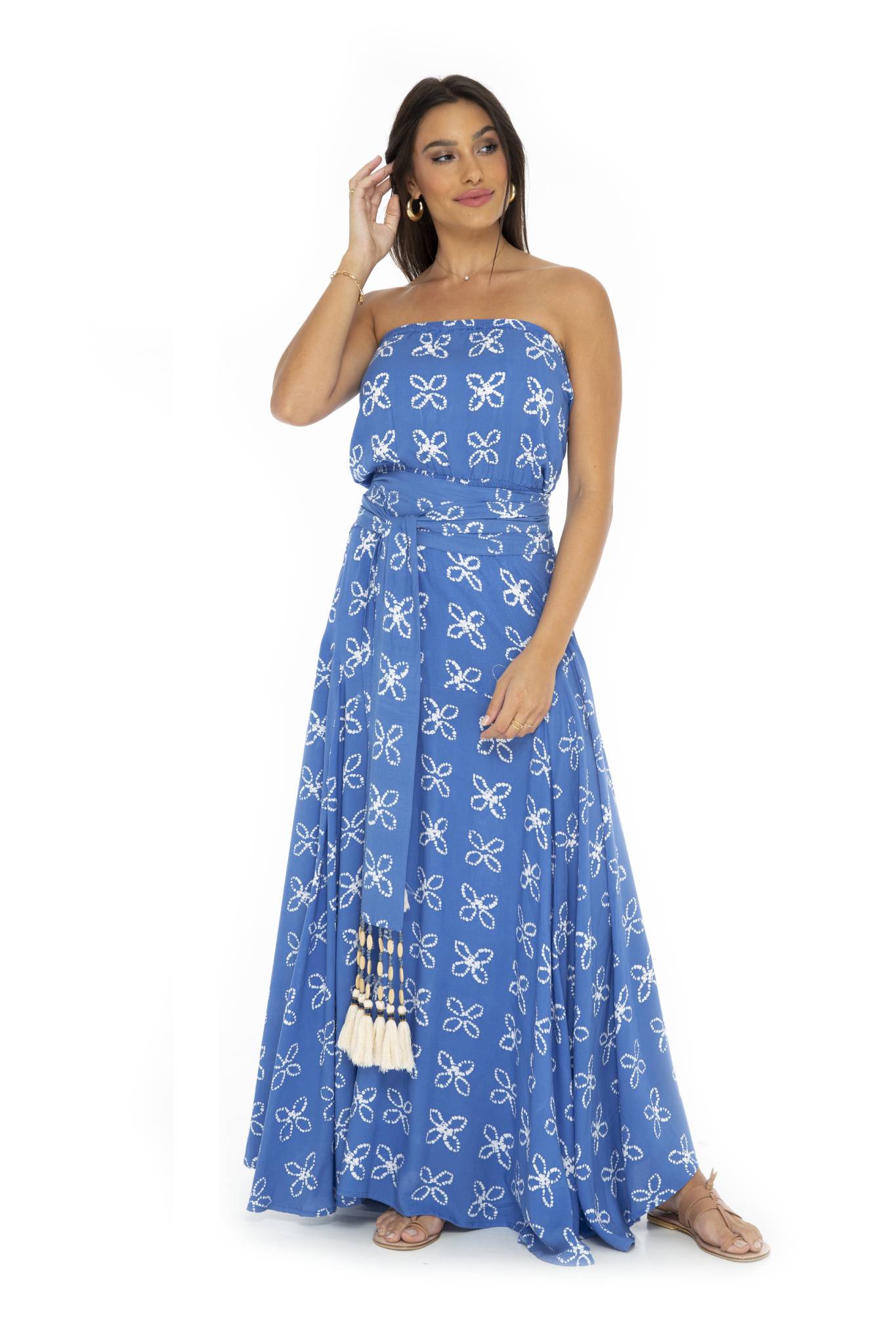 Shibori Tube Long Dress