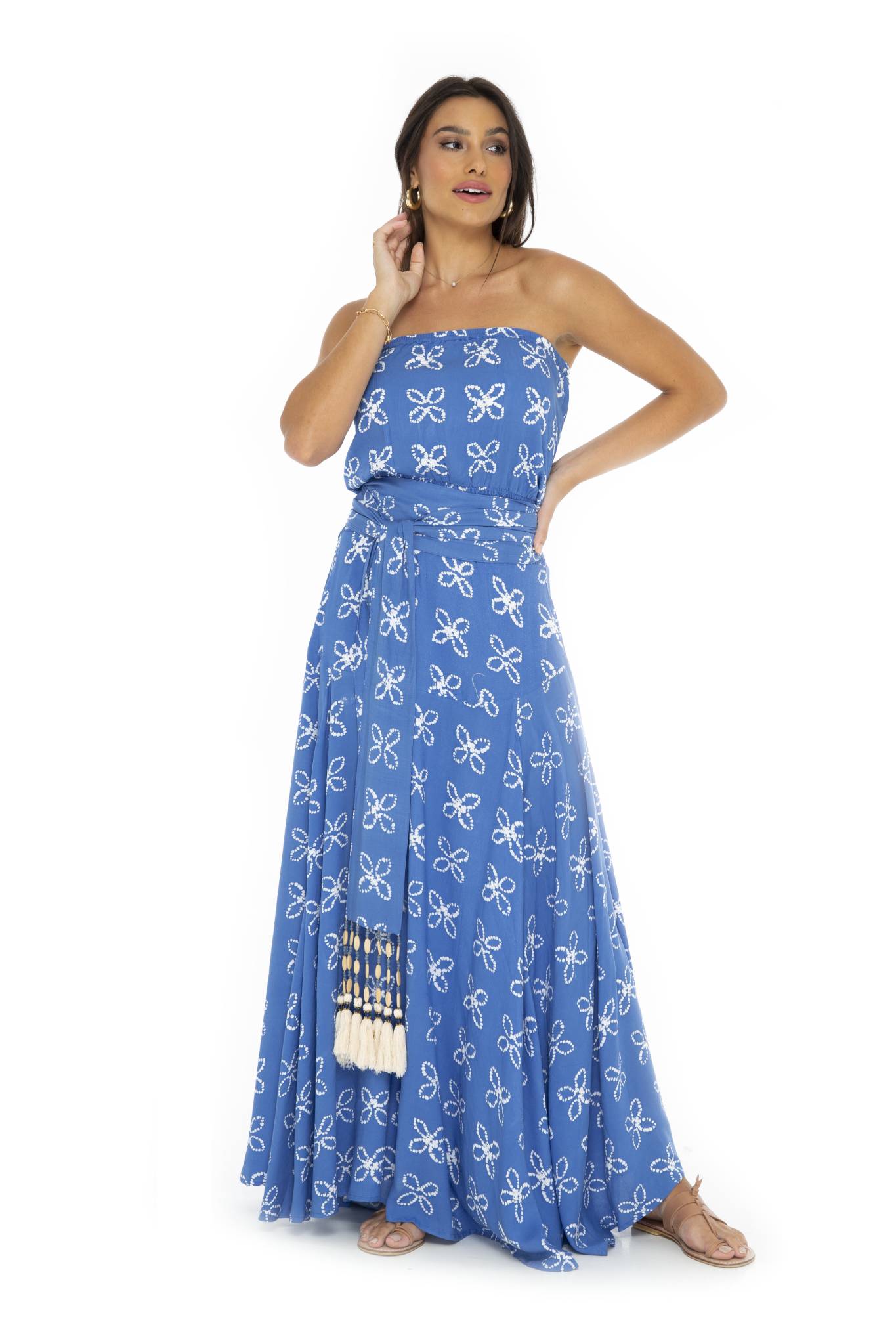 Shibori Tube Long Dress
