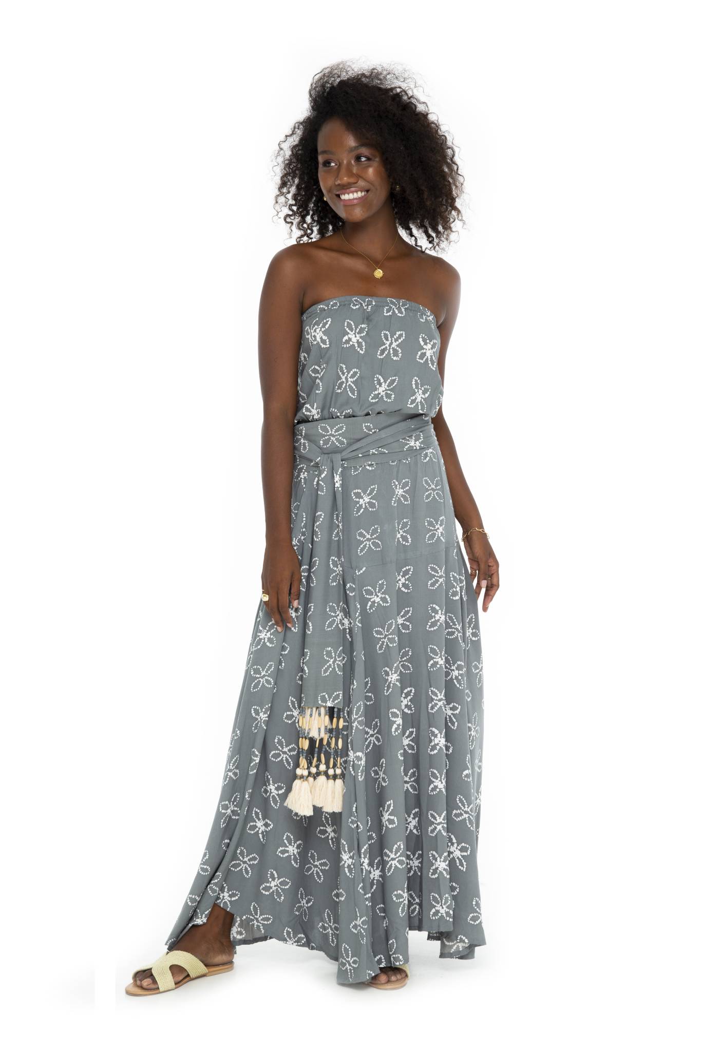 Shibori Tube Long Dress
