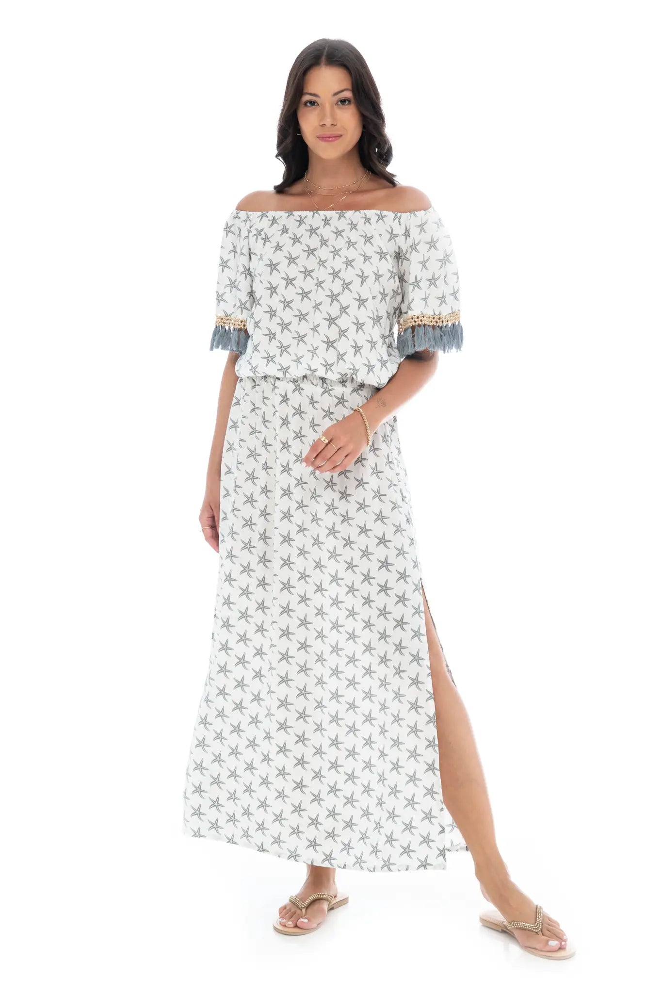 Stella Off Shoulder Long Dress