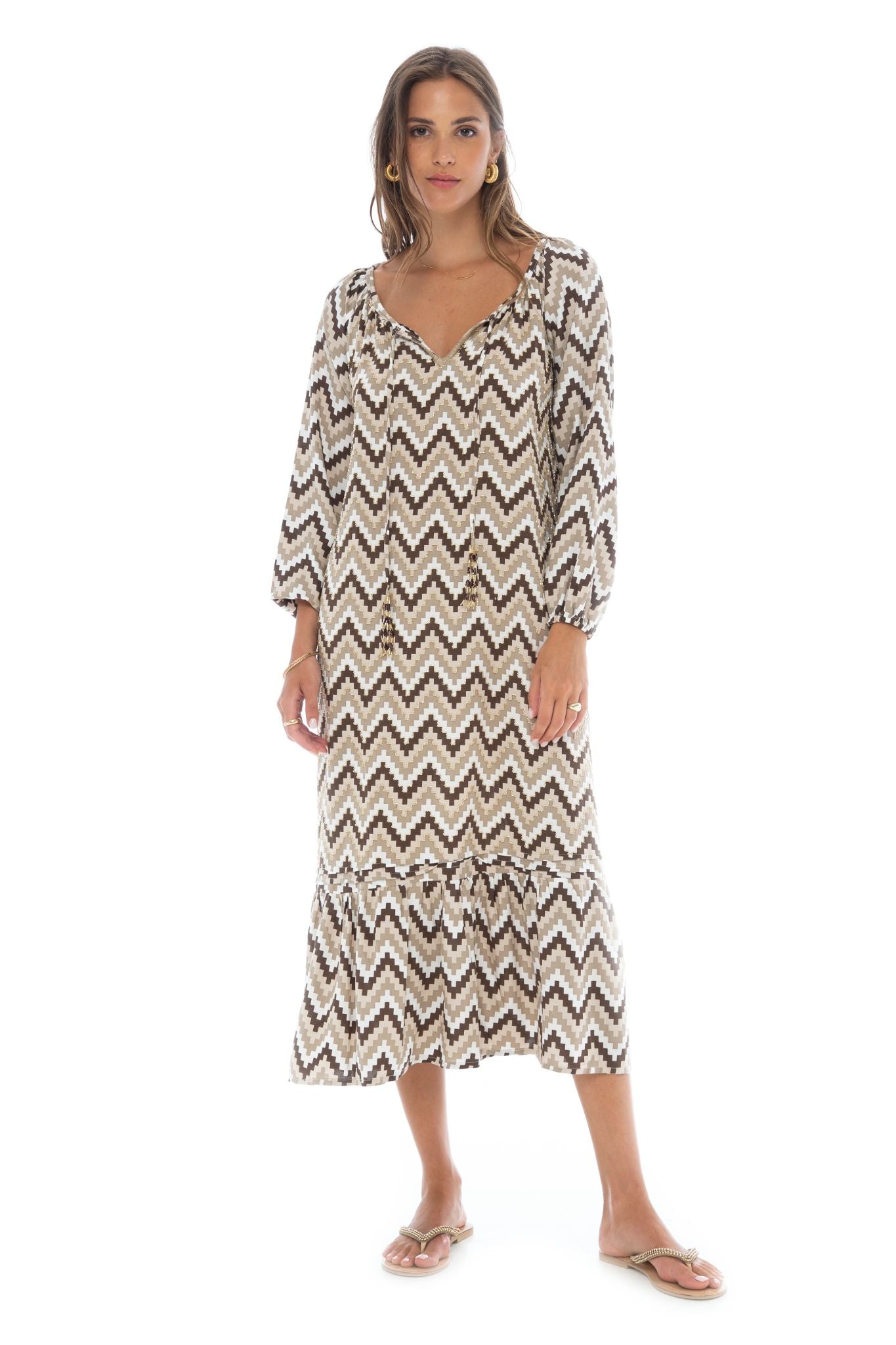 Zig Zag Mimi Long Dress