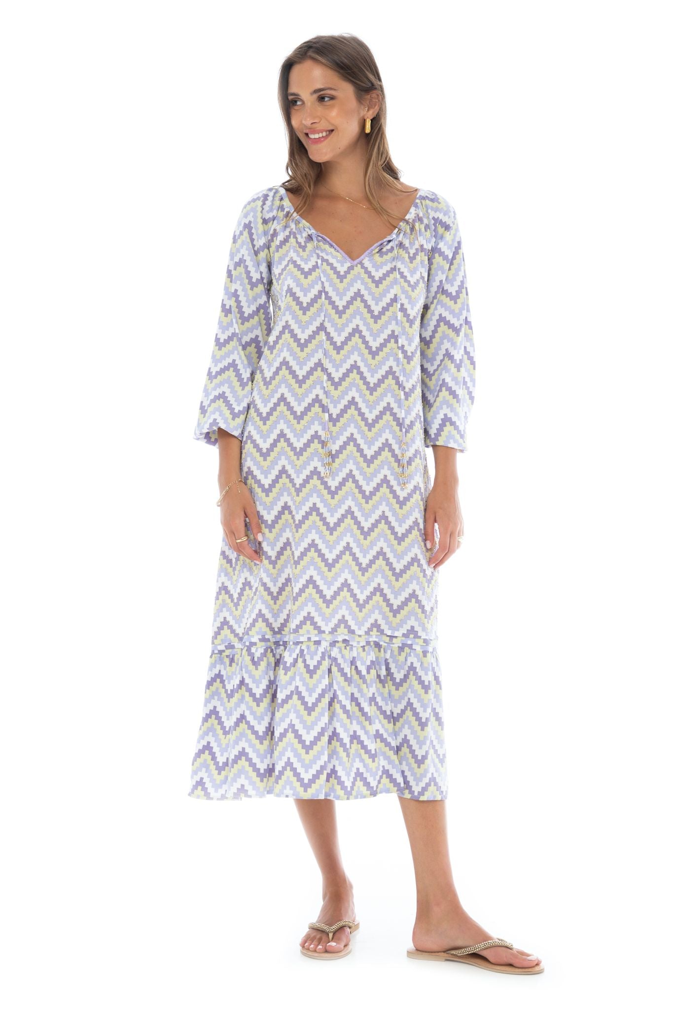 Zig Zag Mimi Long Dress