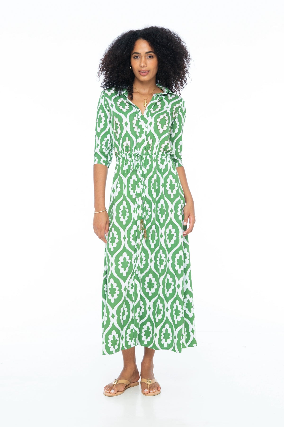 MAGNOLIAS Long Shirt Dress