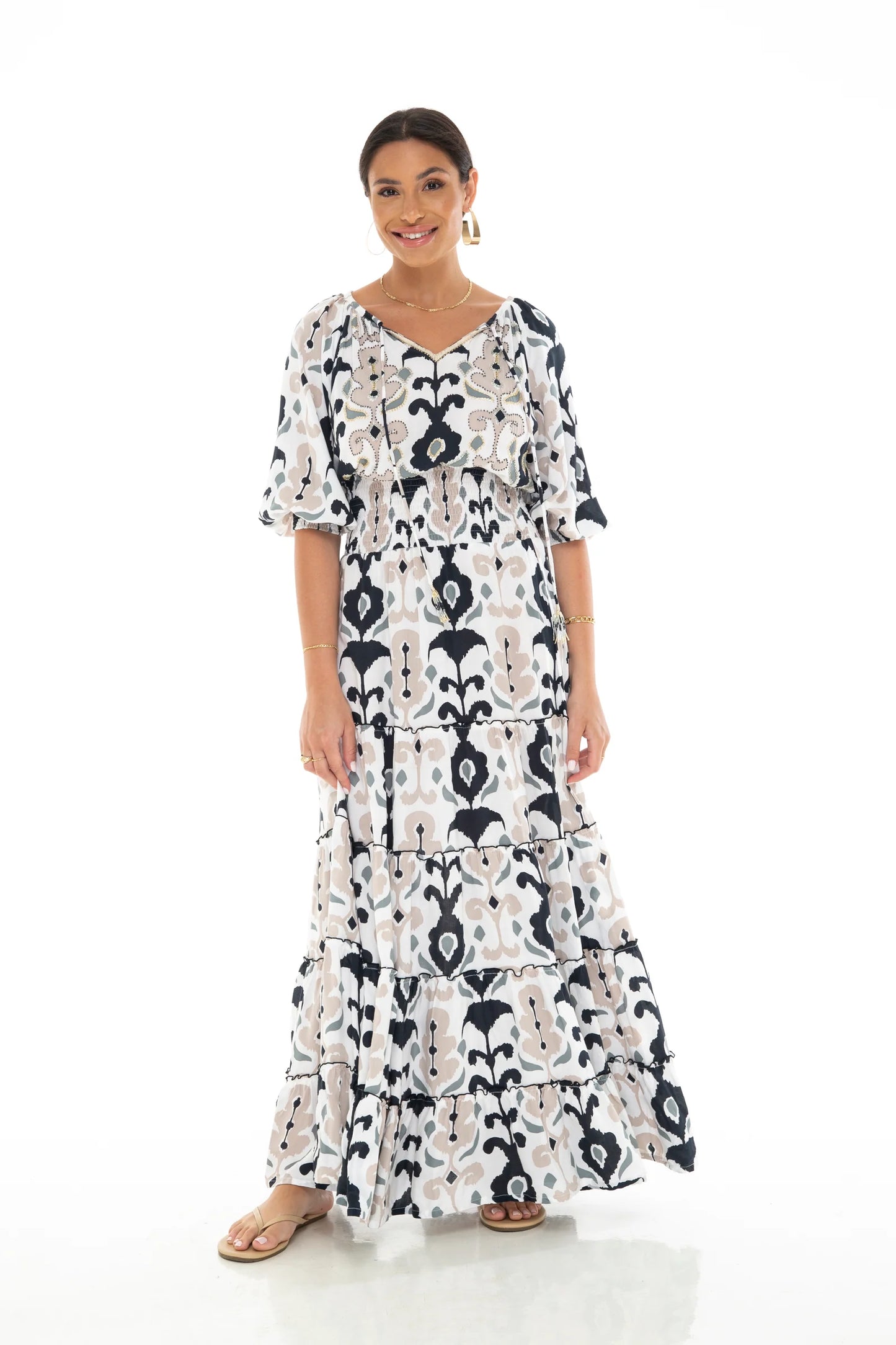 SUMBA Montana Long Dress Short Sleeve