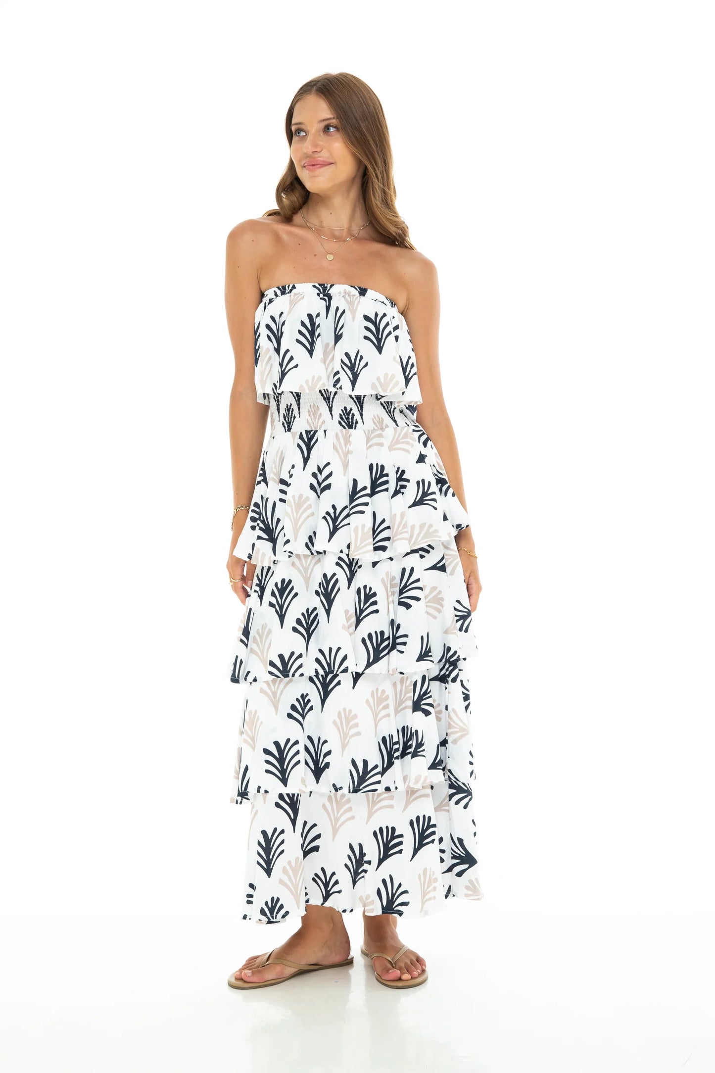 SEAWEED Tier Long Dress